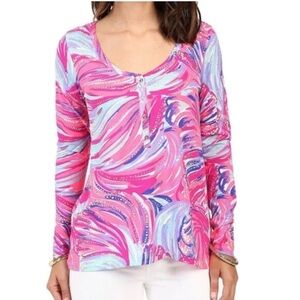 Lilly Pulitzer Sorella Top in Magenta "Oh My Guava" Size‎ XSmall Pink Vacation